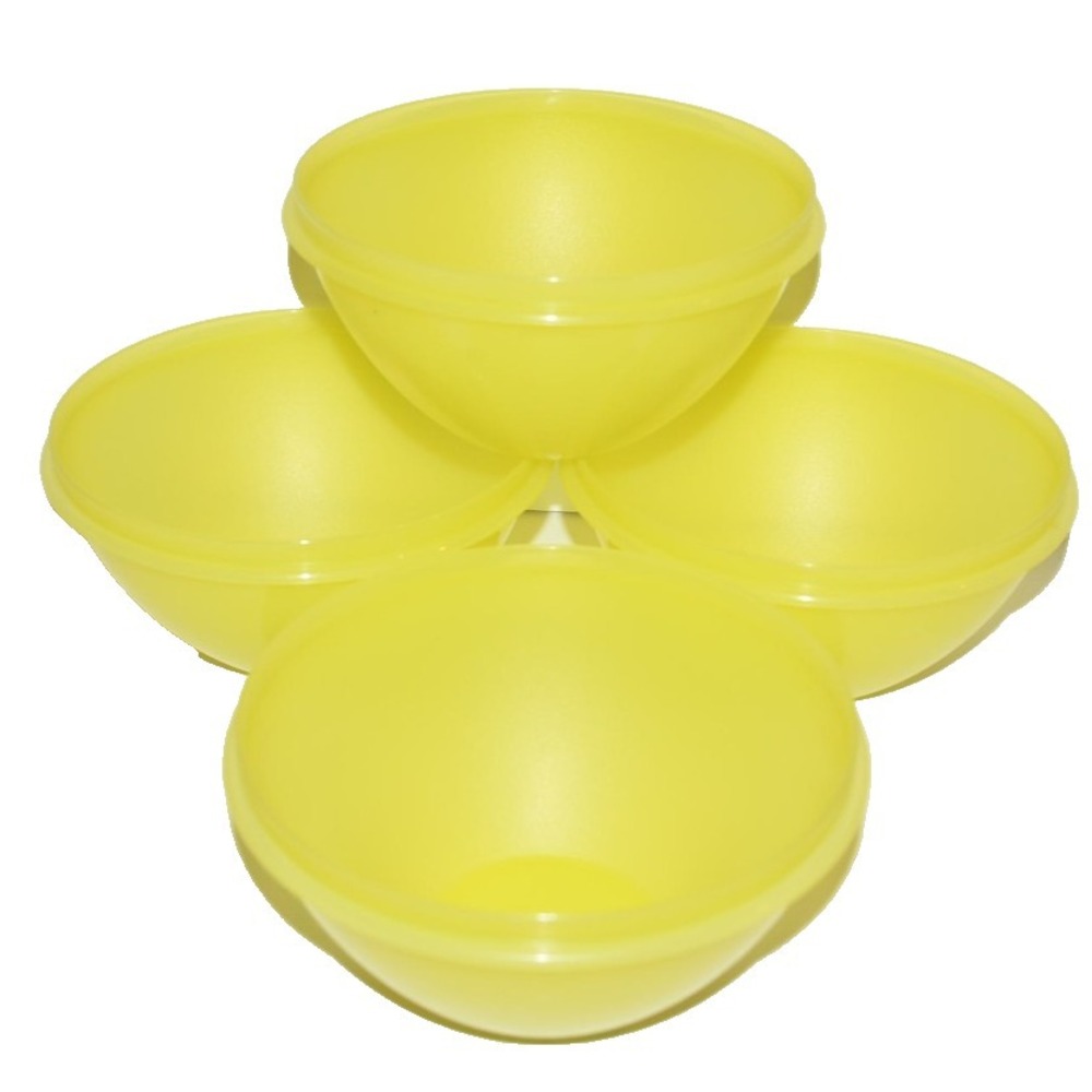 Yellow Tupperware Container Bowl  233  4pc set NO lids‎